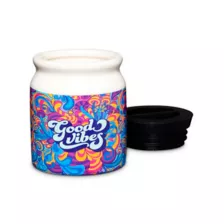 Good Vibes Swirl Stash Jar - 3 oz. at Spencer's