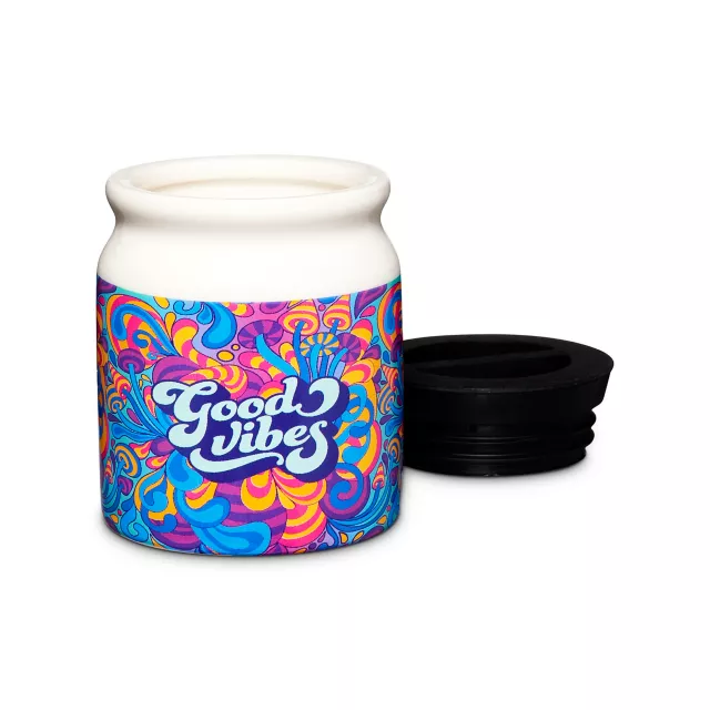 Good Vibes Swirl Stash Jar - 3 oz. at Spencer's