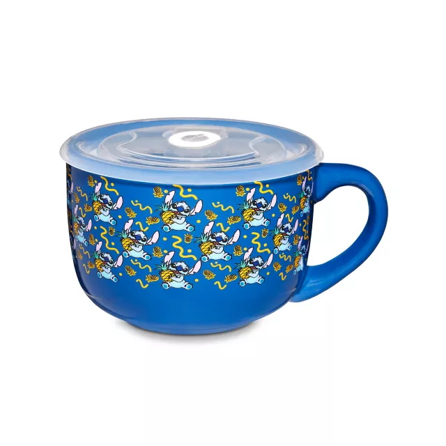 Pineapple Stitch Soup Mug with Lid 24 oz. - Lilo & Stitch at Spencer's