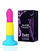 Pansexual Pride Vibrating Dildo 6.7 Inch - Hott Love Extreme