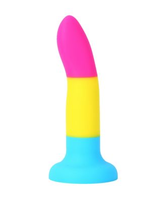 Pansexual Pride Vibrating Dildo 6.7 Inch - Hott Love Extreme