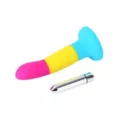 Pansexual Pride Vibrating Dildo 6.7 Inch - Hott Love Extreme at Spencer's