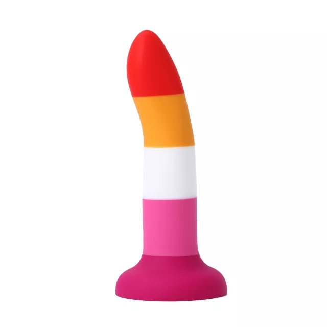 Lesbian Pride Vibrating Dildo 6.7 Inch - Hott Love Extreme at Spencer's