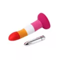 Lesbian Pride Vibrating Dildo 6.7 Inch - Hott Love Extreme at Spencer's