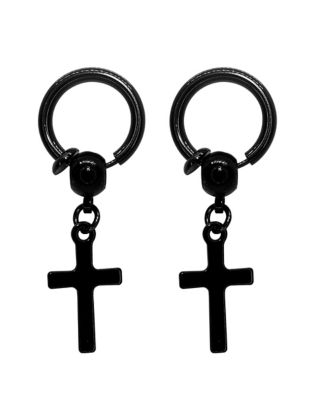 Fake hot sale cross earing