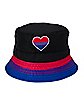 Bisexual Pride Heart Bucket Hat