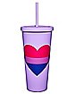 Bisexual Pride Cup with Straw - 24 oz.