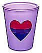 Bisexual Heart Shot Glass - 2 oz.