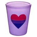 Bisexual Heart Shot Glass - 2 oz. at Spencer's
