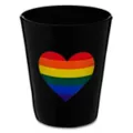 Rainbow Heart Shot Glass - 2 oz. at Spencer's