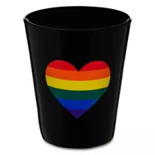 Rainbow Heart Shot Glass - 2 oz. at Spencer's