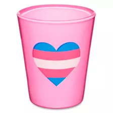 Trans Pride Heart Shot Glass - 2 oz. at Spencer's