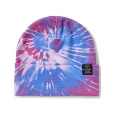 Tie Dye Jack Skellington and Sally Patch Cuff Beanie Hat - The Nightmare Before Christmas at Spencer's