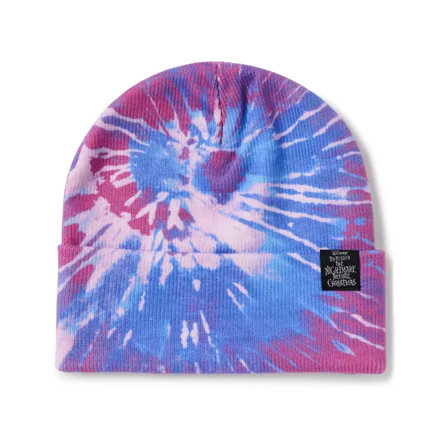 Tie Dye Jack Skellington and Sally Patch Cuff Beanie Hat - The Nightmare Before Christmas at Spencer's