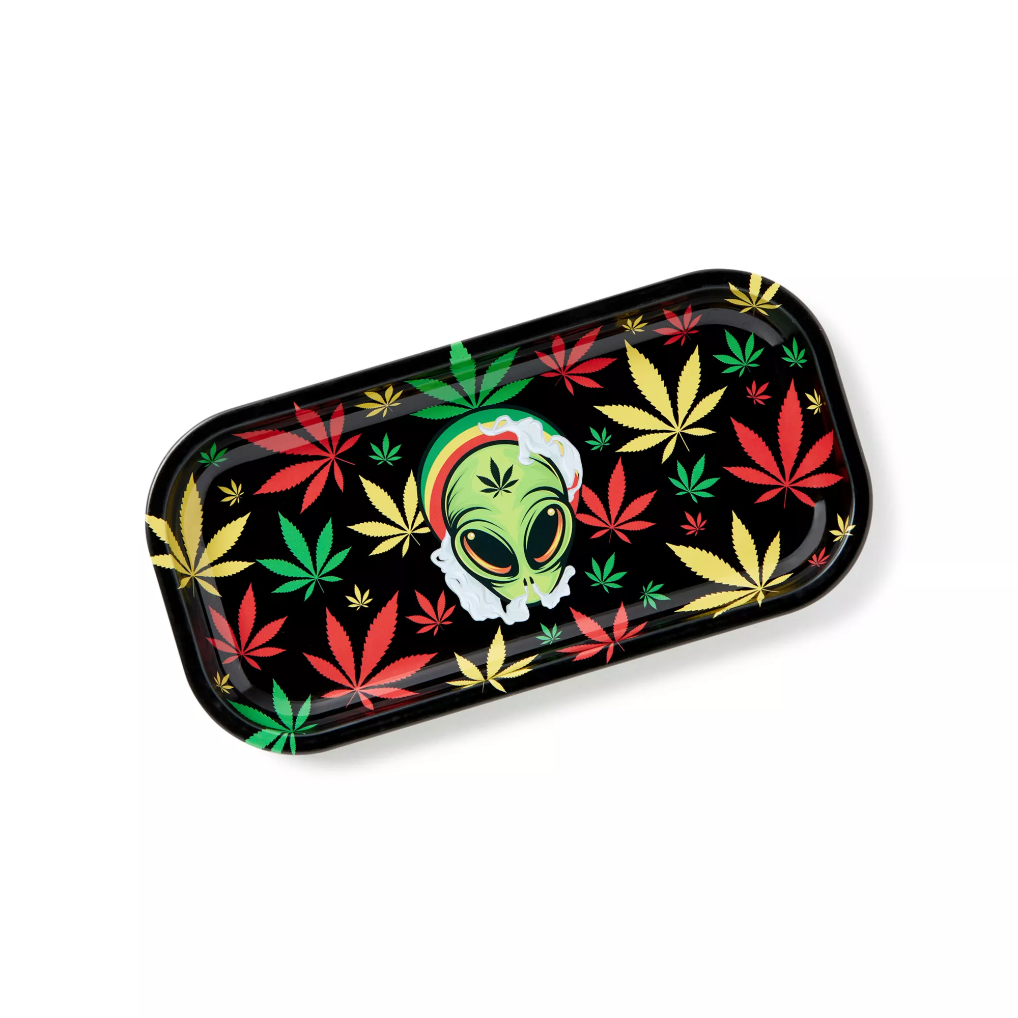 Rasta Weed Leaf Alien Tray at Spencer's