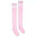 Pink White Stripe Over the Knee Socks at Spencer's