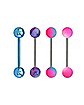 Multi-Pack Blue and Pink Barbells 4 Pack - 14 Gauge