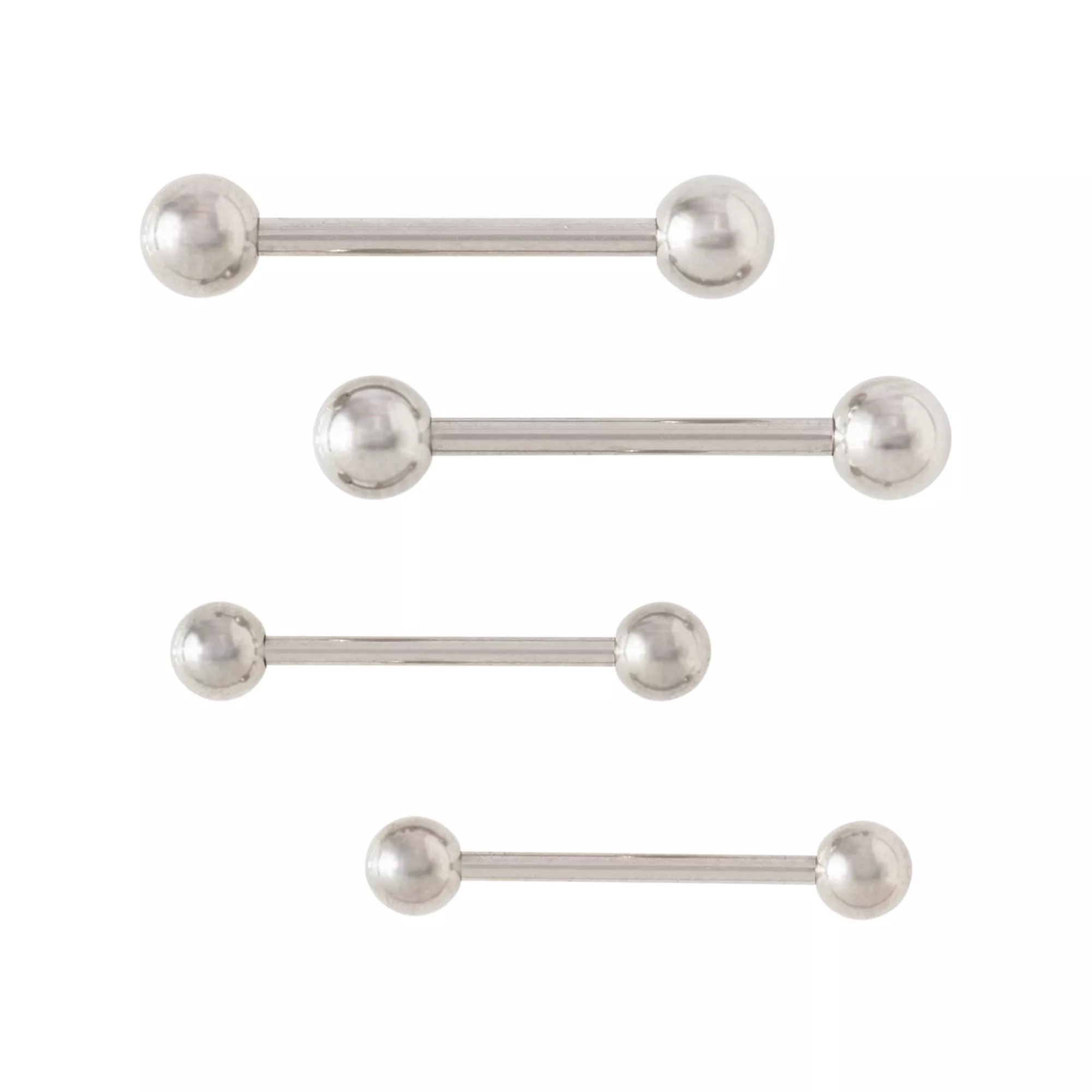 Multi-Pack Titanium Barbells 2 Pairs - 14 - 16 Gauge at Spencer's