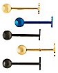 Multi-Pack Goldplated Black and Blue Star and Heart Labret Lip Rings 5 Pack - 14 Gauge