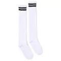 Black Double Stripe Knee High Socks at Spencer's