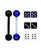 Multi-Pack Dice Barbells with Extra Balls 2 Pack - 14 Gauge