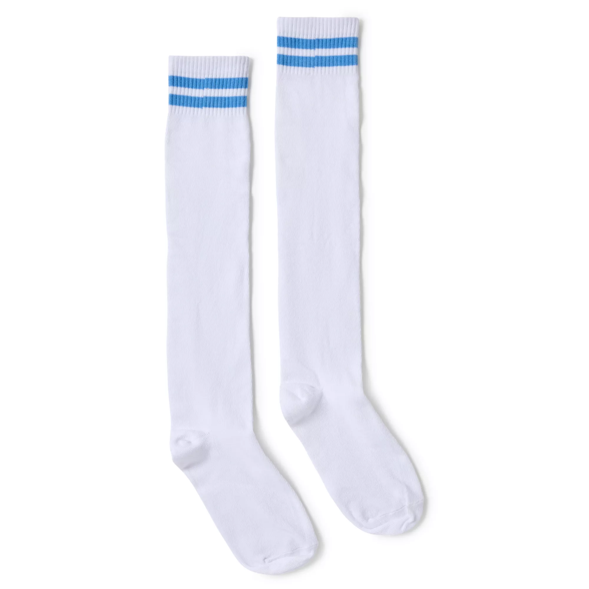 Blue Stripe Knee High Socks at Spencer's