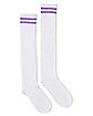 Purple Stripe Knee High Socks
