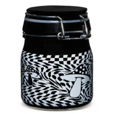 Black and White 3D Mushroom Checkered Stash Jar - 5 oz. at Spencer's