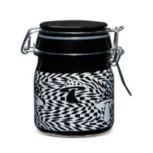 Black and White 3D Mushroom Checkered Stash Jar - 5 oz. at Spencer's