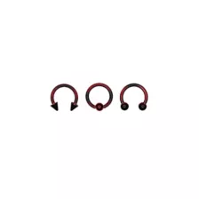 Multi-Pack Red and Black Ombre Septum Rings 3 Pack at Spencer's