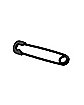 Black Safety Pin Industrial Barbell - 14 Gauge