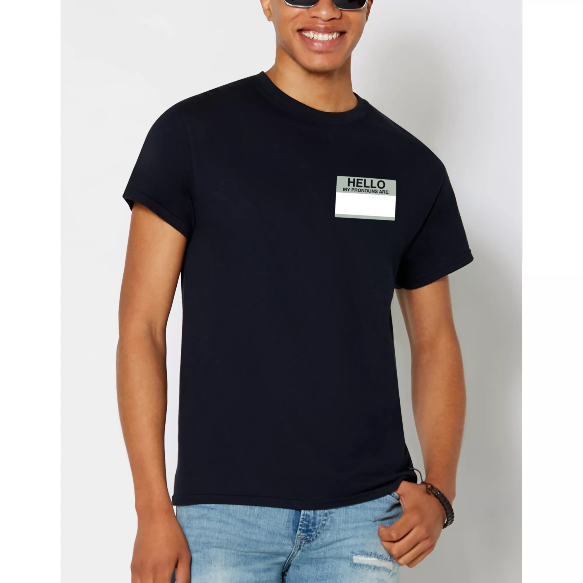 Hello Pronouns T Shirt at Spencer's