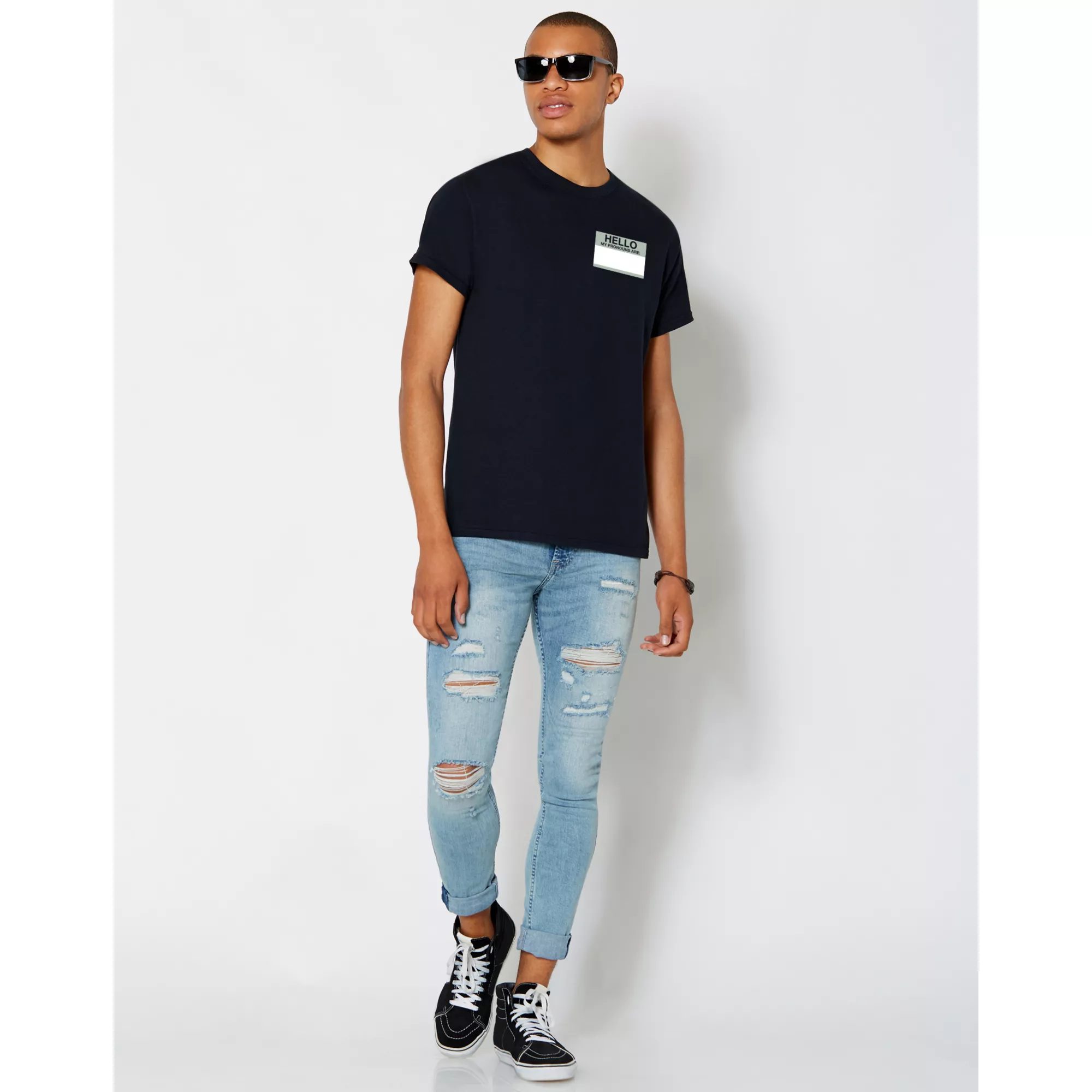 Hello Pronouns T Shirt at Spencer's