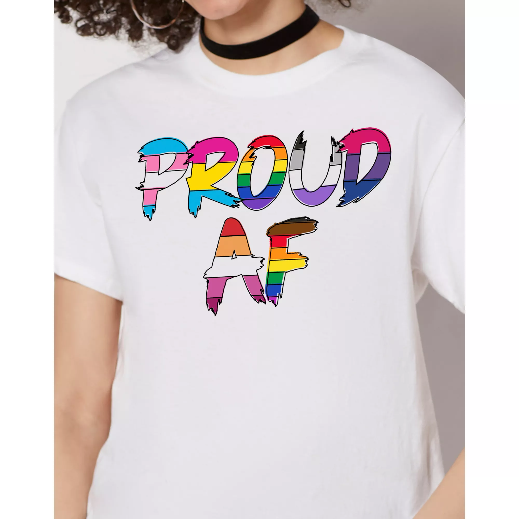 Proud AF Pride T Shirt at Spencer's