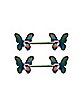 CZ Butterfly Nipple Barbells - 14 Gauge
