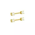 White Opal-Effect Nipple Barbells - 14 Gauge at Spencer's