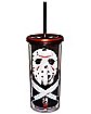 Jason Voorhees Mask Knives Cup with Straw 20 oz. - Friday the 13th