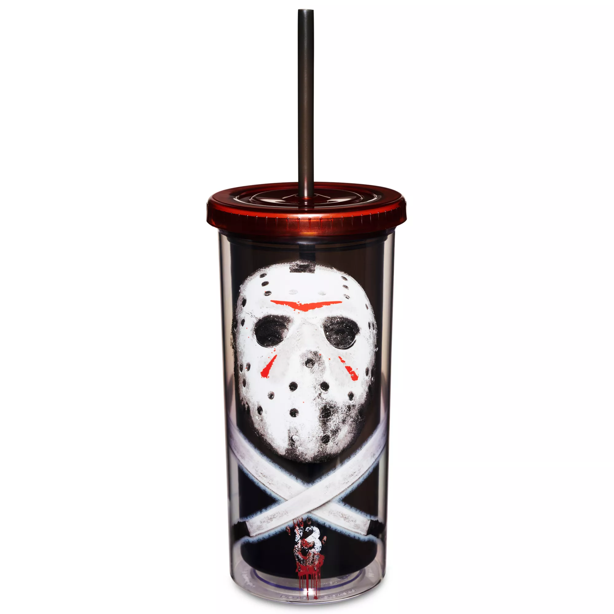 Jason Voorhees Mask Knives Cup with Straw 20 oz. - Friday the 13th