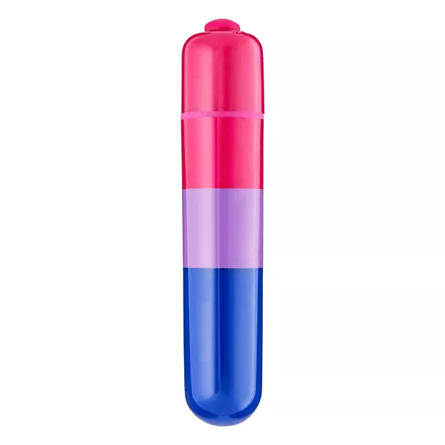 Bisexual Pride 10-Function Waterproof XL Bullet Vibrator 3.25 Inch - Sexology at Spencer's