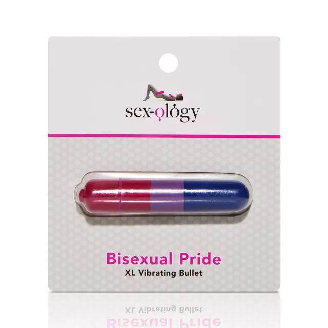 Bisexual Pride 10-Function Waterproof XL Bullet Vibrator 3.25 Inch - Sexology at Spencer's