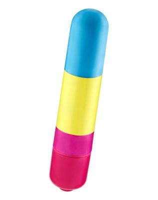 Pansexual Pride Multi-Function Rechargeable XL Bullet Vibrator 3.25