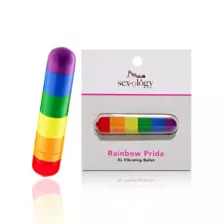Rainbow Pride Multi-Function Rechargeable XL Bullet Vibrator 3.25 Inch - Sexology at Spencer's