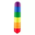 Rainbow Pride Multi-Function Rechargeable XL Bullet Vibrator 3.25 Inch - Sexology at Spencer's
