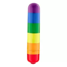 Rainbow Pride Multi-Function Rechargeable XL Bullet Vibrator 3.25 Inch - Sexology at Spencer's