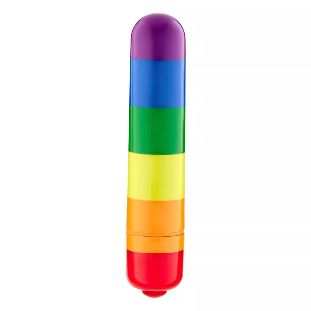 Rainbow Pride Multi-Function Rechargeable XL Bullet Vibrator 3.25 Inch - Sexology at Spencer's