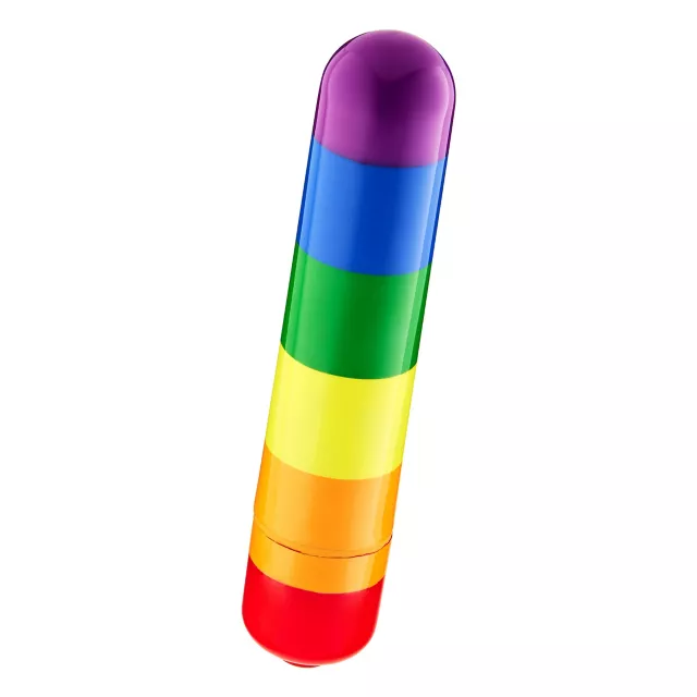 Rainbow Pride Multi Function Rechargeable Xl Bullet Vibrator 3 25 Inch