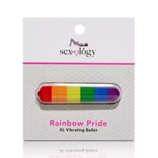 Rainbow Pride Multi-Function Rechargeable XL Bullet Vibrator 3.25 Inch - Sexology at Spencer's