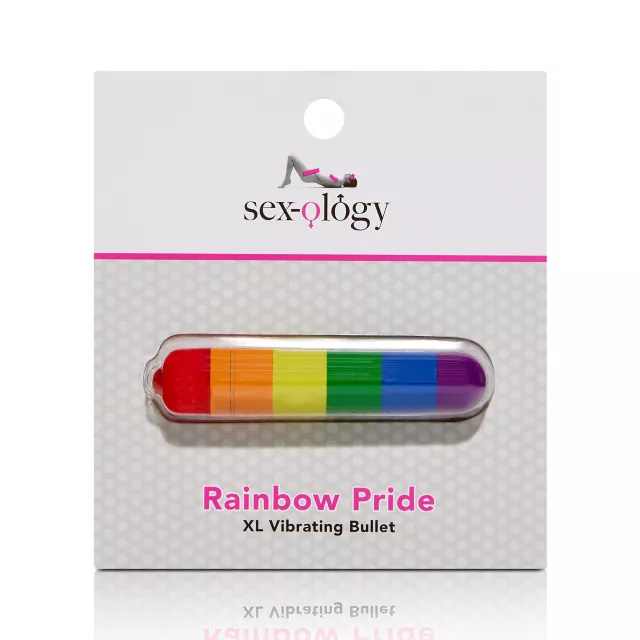 Rainbow Pride Multi-Function Rechargeable XL Bullet Vibrator 3.25 Inch - Sexology at Spencer's