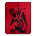 Red Baphomet Sherpa Fleece Blanket at Spencer's