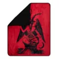 Red Baphomet Sherpa Fleece Blanket at Spencer's